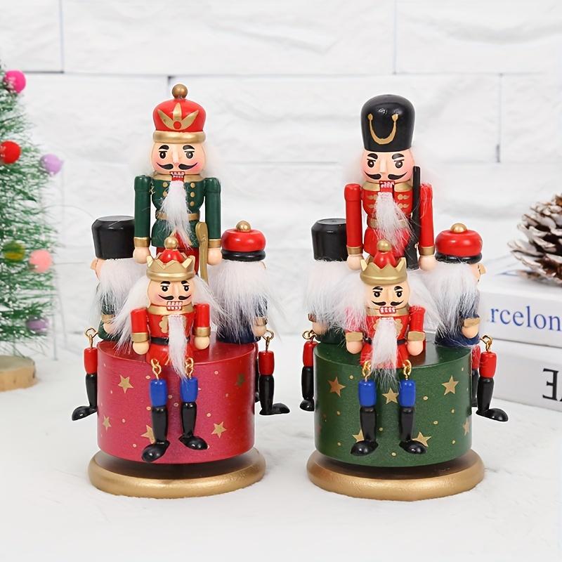 1pc Nutcracker Music Box, Puppet Soldier Ornament, Home Living Room Decoration, Music Box Gift