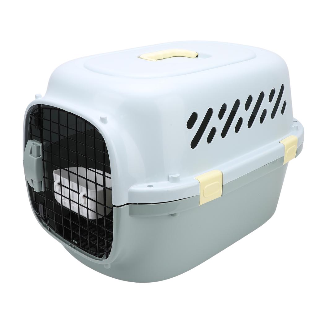 Cat Travel Carrier Large Space Lockable Door 4 Sides Ventilation Portable Hard Sided Dog Pet Carrier for Outdoor Home Car