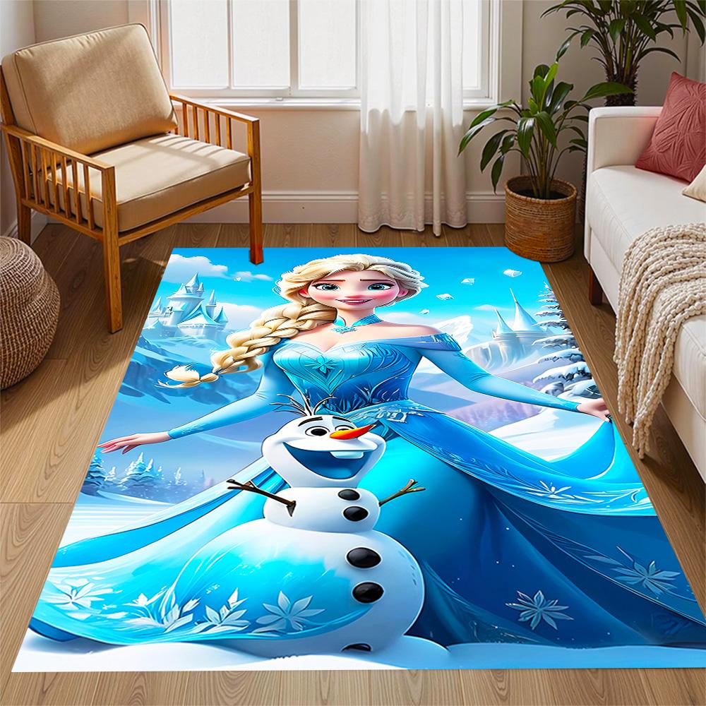 Elsa's Magical Ice Garden Floor Mat Perfect for Balcony Dormitory Entryway Game Room Antislip Carpet Office home decor
