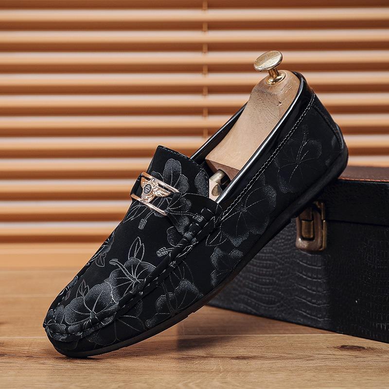 Doudou Schuhe Herren Frühling neu Herren Britische Blume faul