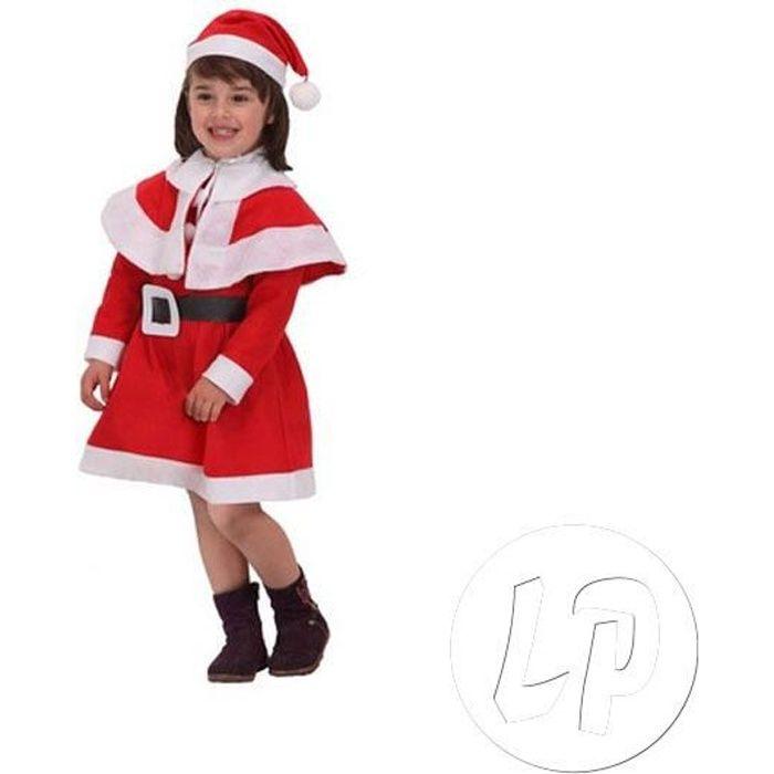 ATOSA Felt Christmas Costume for Girls - Size 5-6 Years - Red