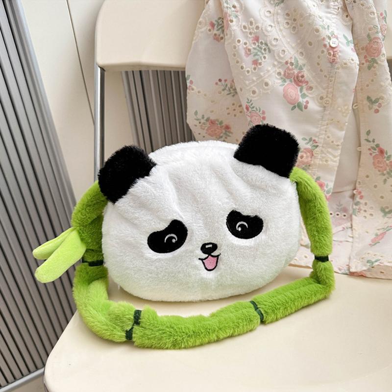 Versatile New Cartoon Panda Plush Handheld Doll Versatile Diagonal Cross Bag