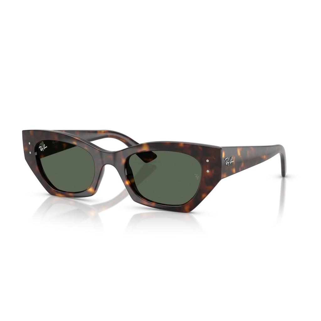 Ray-Ban Zena Unisex Sunglasses Havana Frame Dark Green Lenses 52mm 0RB4430F Full Fitting Classic Eyewear