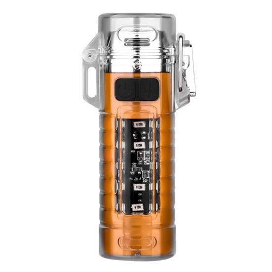 Multifunction Flashlight Life Waterproof Type-C Rechargeable Super Bright Portable Outdoor Fishing Hiking Camping Mini Igniter LED Torch