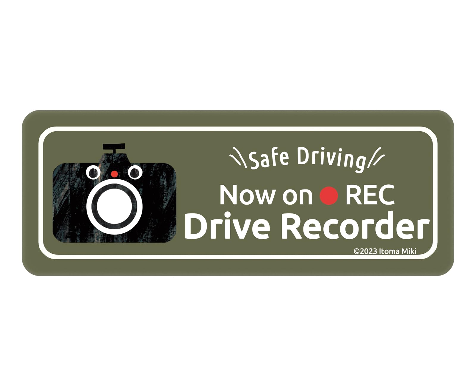 

pienihoho Ito Miki Drive Recorder Now on REC Mite-kun Dash Cam Sticker 2.0 x Stickers зелёный