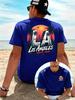 Men Los Angeles LA T Shirt Vintage California Beach Palm Tree Sunset Graphic Print Streetwear Casual Summer Short Sleeve Tee