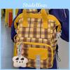 Spacious Waterproof Plaid Backpack Gender-neutral Design Perfect For Commuting