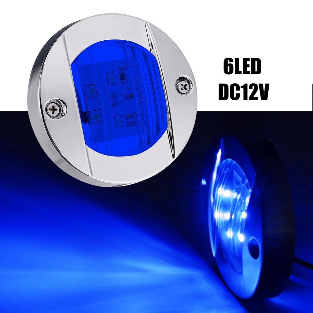 6LED Round Truck Edge Light 12V Round Trailer Trailer Signal Light 24V