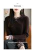 Women's Ethnic Style Knitted Sweater - Autumn/Winter Ribbed, Slimming, Round Neck Base Layer