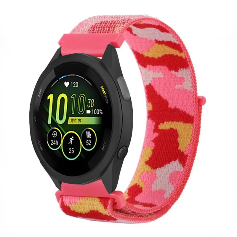 20mm 22mm Pletený nylonový smyčkový řemínek pro Garmin Forerunner 165 55 965 265 255 955 Venu 3 Náramek pro Garmin Active/Vivoactive 5