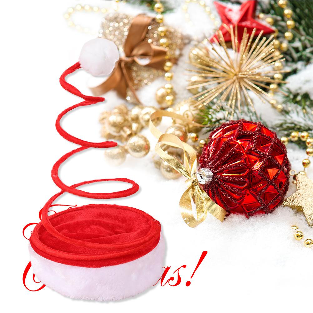 Christmas Party Hat Novelty Red Coiled Design One Size Fits Most Men Women Festive Accessory Holiday Celebration Decor