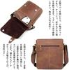 Ariga Men's Leather Messenger Bag, Crossbody Bag, for Commuting and Travel, Genuine Leather (Brown)