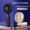USB Handheld Mini Fan Foldable Portable Neck Hanging Fans 5 Speed USB Rechargeable Fan with Phone Stand and Display Screen
