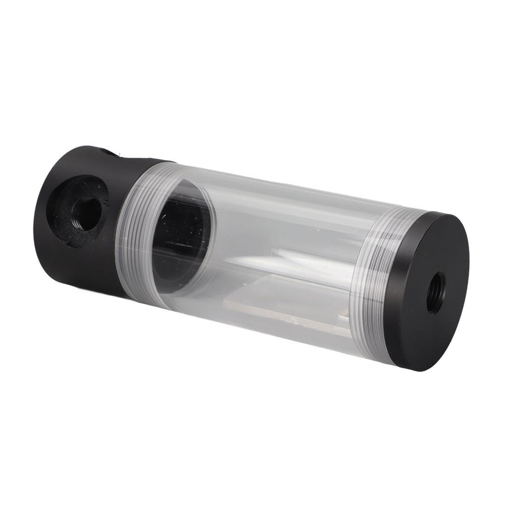 Water Cooling Reservoir 50mm 2.0in Diameter G1 4 Thread 4 Holes POM Material 14cm 5.5in CNC Processing PC Cooling Tank