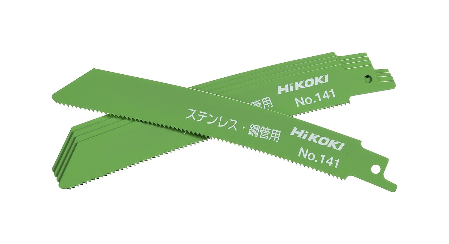 

HiKOKI Изогнутое сабельное пильное полотно возвратно-поступательной пилы 150 мм Общая длина Упаковка из 14 штук для полотна из нержавеющей стали 2 мм и более, Без. 141, Длина, Зубьев/дюйм, 5, зелёный