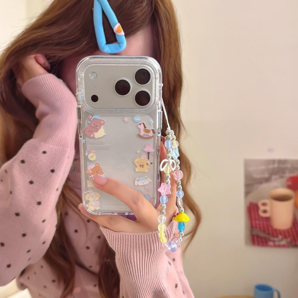 Pajama Bear Doll for iPhone16promax Apple 17 Pro Mobile Phone Case 15 Protective Case 13/14 Women