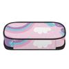 Pencil Bag Spacious Storage Wear Resistant Polyester Zipper Closure with Mesh Pocket Removable Divider and Pen Slots for Students