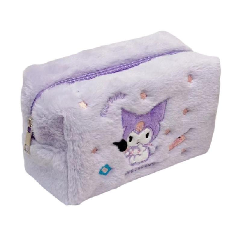 Cute Ins-style Cartoon Embroidered Makeup Bag With Large Capacity For Travel And Desktop Storage