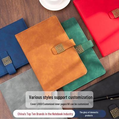 A5 Sheepskin Soft Leather Notebook – Customizable, Logo Printable, Thick Business Office Design