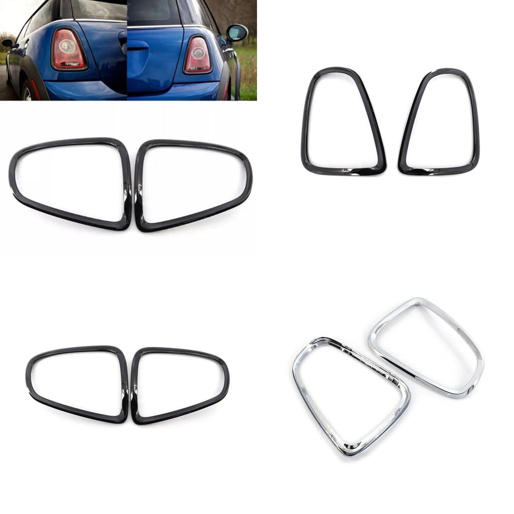 Bmw Cooper R56 R57 R58 R59 Tail Light Ring Surround Cover Trim With Black Electroplate For Custom Car Decor