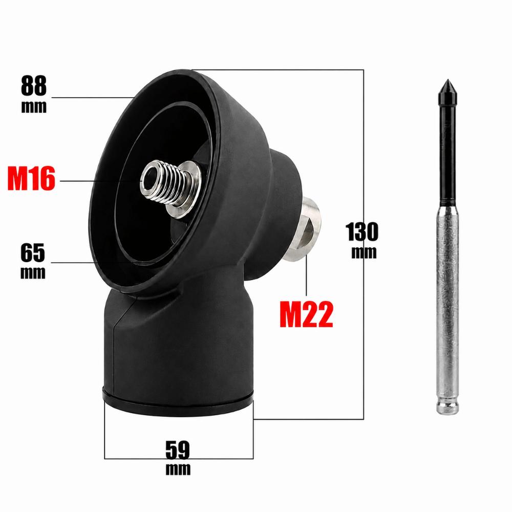 M22 M18 M16 Thread Dust Collect Cover Dust Collector Adapter For Wall Stone Hole Process