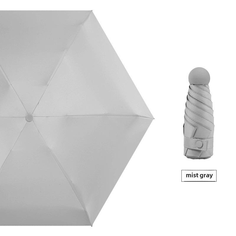 Umbrelă compactă de damă cu ștanțare aurie: Protecție UV, pliabil portabil, pentru soare și ploaie