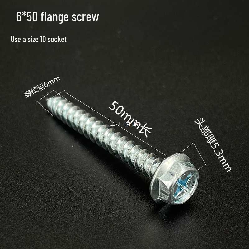 Hex Flange Phillips Self-Tapping Screw with Washer for Wood and Cabinet Installation