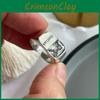 Silver Contemporary S925 Luck Open Ring With Radiant Zircon For Fashion Women Forward