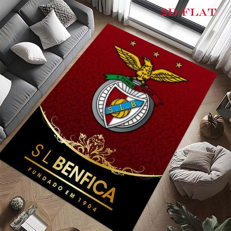 S.L. Tappeto Tappeto Poster Benfica per Soggiorno Camera da Letto Casa Decorazione Divano, Tappetino Antiscivolo per Giochi Bambini