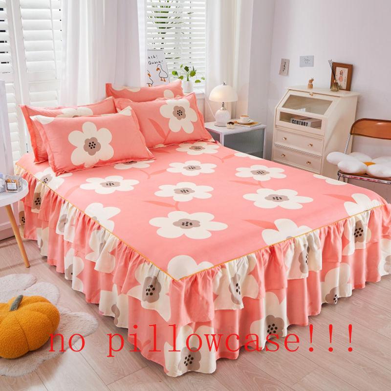 Korean Fashion Bed Skirt Washable Non-slip Single Double Bedding Luxury Modern Skin-friendly Soft Bedspread King Queen Size Home