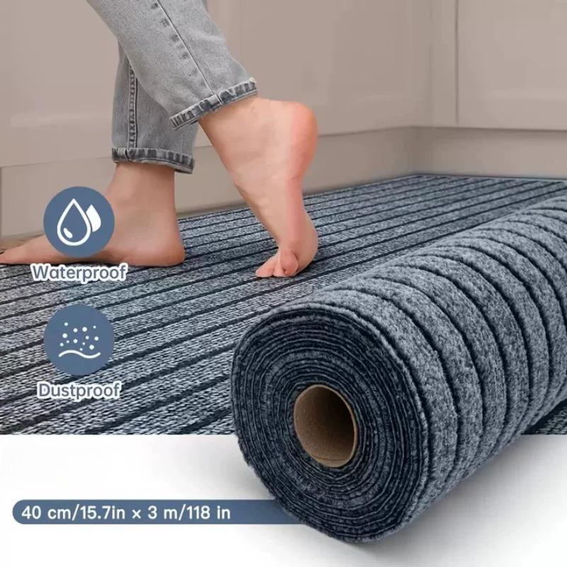 

Non-slip Carpet Home Decor Hallway Rug Entrance Solid Color Striped Kitchen Door Mat Floor Mat Room Decoration 40cmx3m