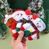 Christmas Table Decoration Set: Santa & Snowman Cutlery Covers, Knife & Fork Hats, Wine Bottle Covers