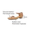 Fashion NEW Summer Women Sandals Genuine Leather Shoes for Women Cover Toe Cover Heel Shoes Square Toe Low Heel Concise Designer Sandals
