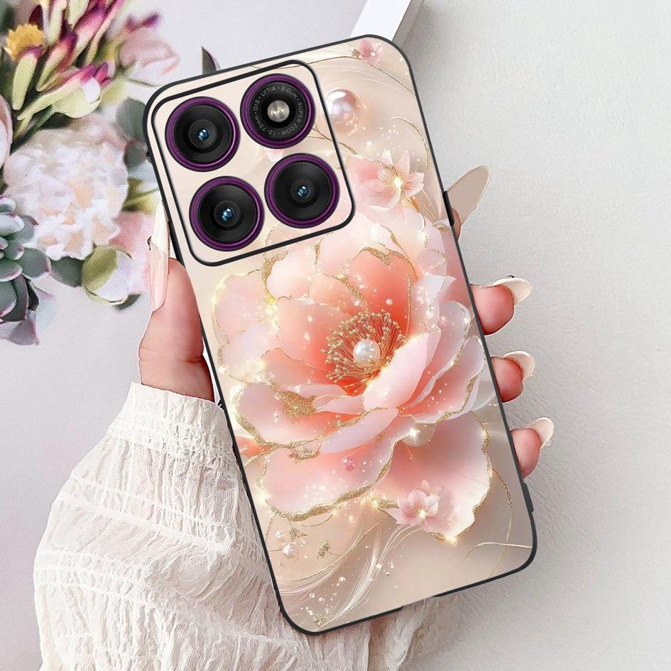 For Motorola Moto Edge 60 Pro 2025 Case New Fashion Flower Soft Silicone Protector For Moto Edge 60 Funda Edge60 s Fusion Bumper