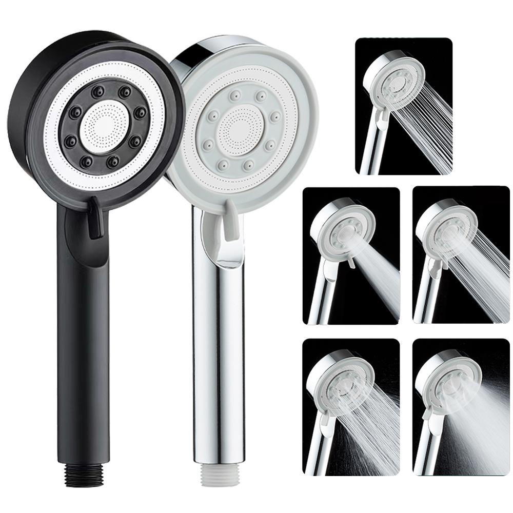 Adjustable 5 Modes Shower Head High Pressure Handheld Portable Water Saving Shower head with Hose Home Bathroom Accessories
