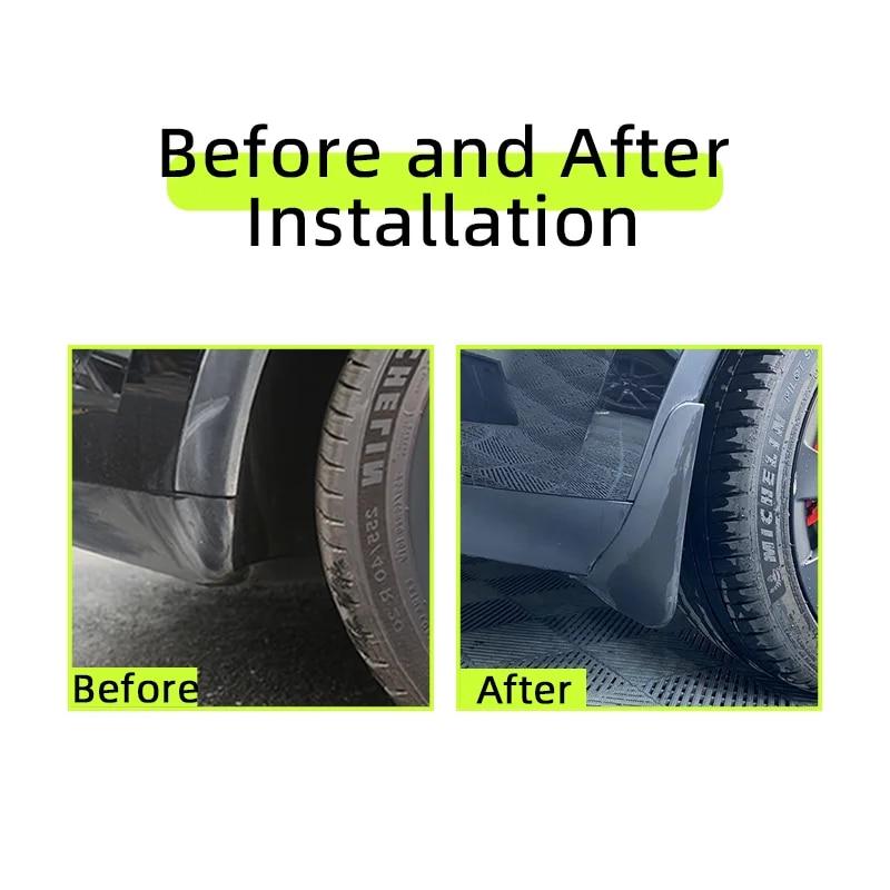 

4 шт. брызговики для Tesla Model Y 2022, брызговики для автомобиля, невидимые брызговики, матовые черные аксессуары