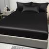 3Pcs Luxury Satin Bedding Set  / 1Pc Satin Elastic Fitted Sheet Ice Silk Mattress Cover Summer Cool Cold Bed Mattress Cover Bedcover