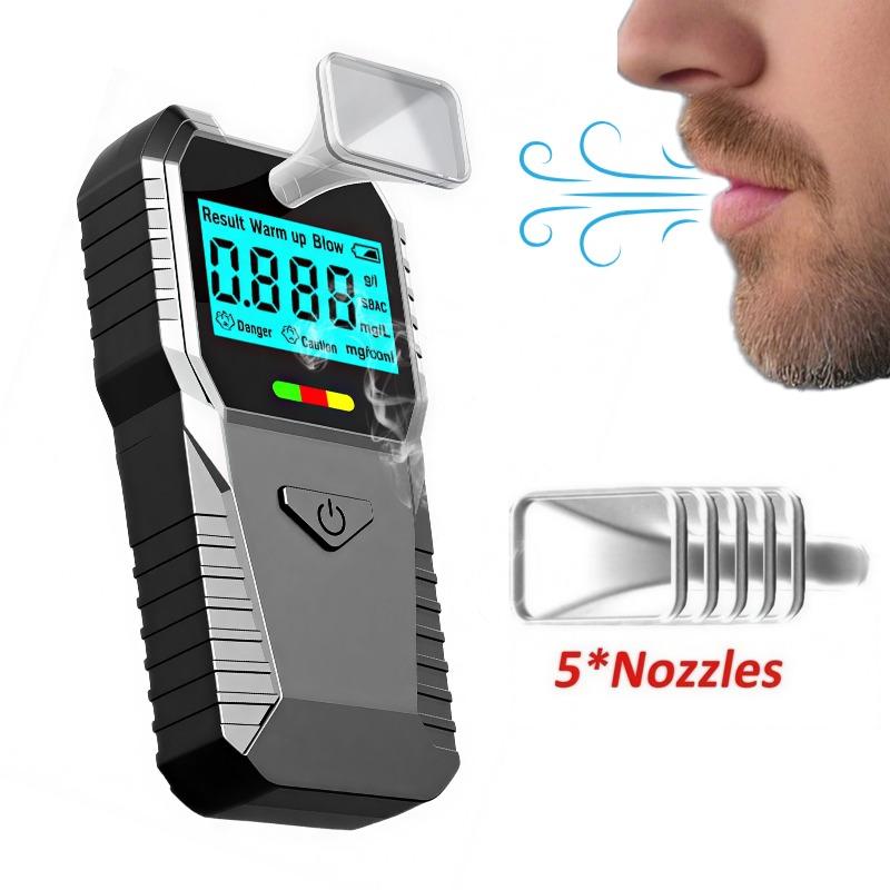 New Portable Alcohol Tester with Voice Broadcast LCD Display Breath Alcohol Analyzer Breathalyzer Drunk Driving Checker for Personal