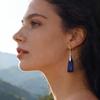 Bohemian geometric pendant earrings, popular natural stone jewelry in Europe and America