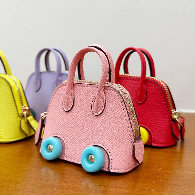 Mini Wheel Shell Bag Charm: Cute Coin Purse & Earphone Accessory - New Bowling Bag Charm