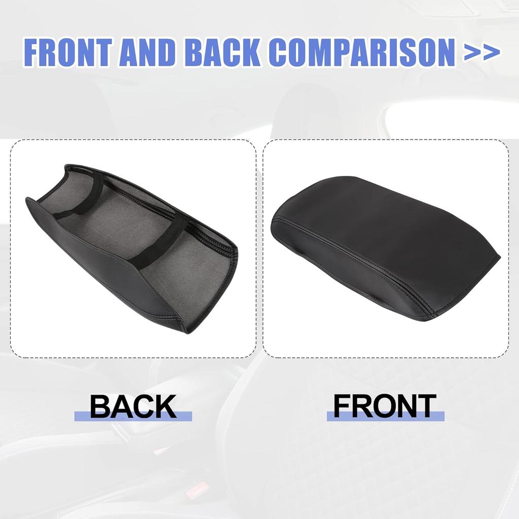 Unifizz Auto Mittelkonsolenabdeckung Armlehnen Sitzkasten Abdeckung Schutzhülle Ersatz Mikrofaserleder für Toyota Camry 2007 2008 2009 2010 2011 Schwarzer Arm