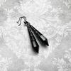 Victoria Gothic Long Conical Shape Red Teardrop Glass Crystal Pendant Dangle Earrings for Women Halloween Party Jewelry Gifts