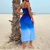 3Pcs/Set Swimsuit Set Bowknot Lace-up Ruffle Hem Sling Bra High Waist Swimming Trunks Side Drawstring Mesh Skirt Set Hot Spring Pool Swimwear