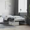 VidaXL Metal Bed Frame with Headboard-Footboard White 80x200 Cm 372335