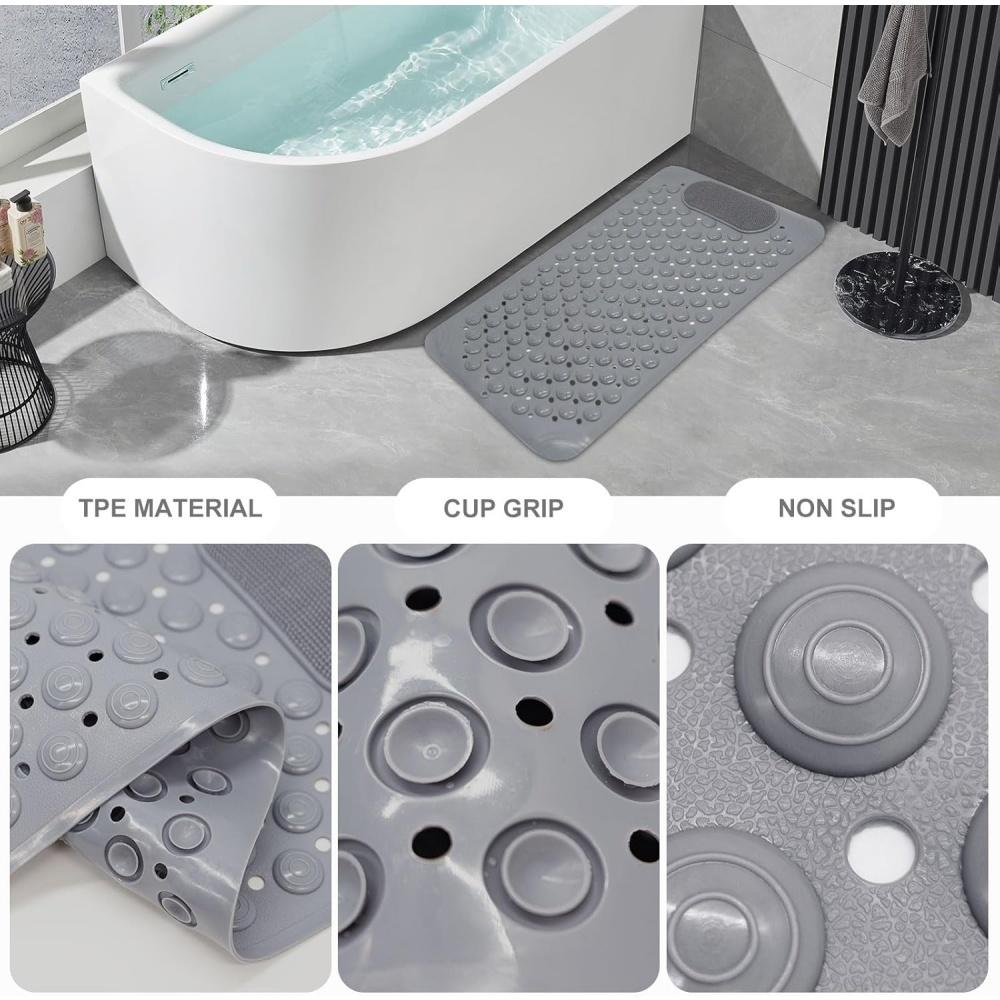 Bathroom Non-Slip Mat Solid Color Massage Mat Home Anti-Slip Suction Cup Carpet Waterproof Dirt-Resistant Toilet Hotel Floor Mat
