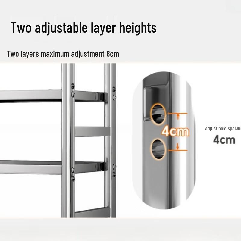 Modern 2-Tier Kitchen Storage Rack with Baskets