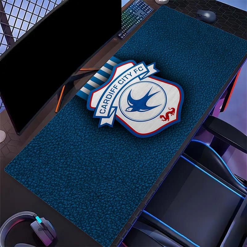 Cardiff City F.C Print Cushion Non-slip Laptop Tablet Big Mousepad XXL Mat Mini PC Playmat With Lock edge