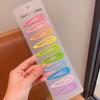 10Pz Fermagli per Capelli da Bambina Design Goccia d'Acqua Cuore Triangolo Colori Caramella Clip Laterali per Ciuffo Accessori Decorativi per Capelli