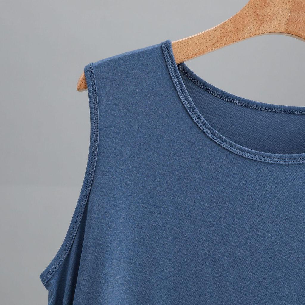 Herren Schnelltrocknendes Modal Eis-Seide Ärmelloses Tanktop für Sommer-Fitness