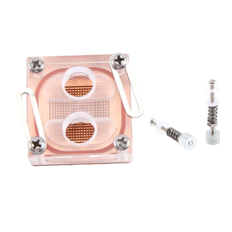 Front Hole CPU Water Cooling Block Cooler Acrylic Transparent South Bridge Northbridge Block for Computer CPU BlockJAS